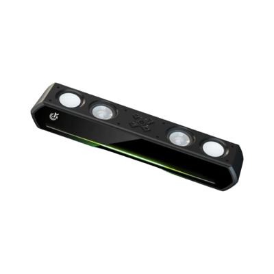 Caixa de Som R8 RGB Preta com Som Potente e Conexão Dupla - CX-PC022PLED