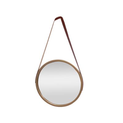 Espelho Redondo com Alça de Couro de 32cm - Western Home