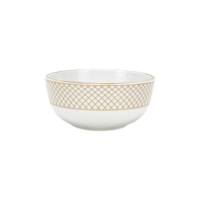 Bowl Regal Hauskraft Porcelana Branco e Bordo 13,5cm