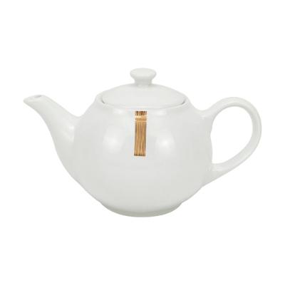 Bule de Porcelana Lumie Hauskraft Branco e Bordo 900ml