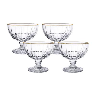 Conjunto de Taças Cristal Trabalhado 370ml 4 Peças Hauskraft