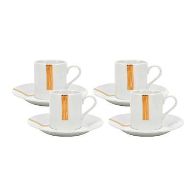 Conjunto 4 Xícaras Café Hauskraft Lumie Branco 90ml