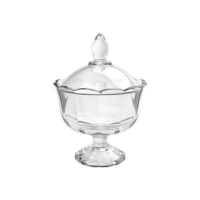 Potiche Decorativo Peace Cristal Transparente 17cm Hauskraft