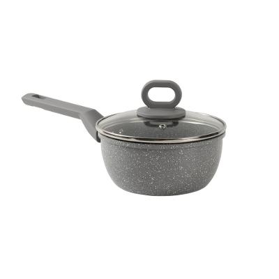 Panela C/ Tampa 16cm 1,4L Cerâmica Indução Grey Marble BLACK+DECKER