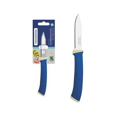 Faca Legumes Frutas Tramontina Inox Azul