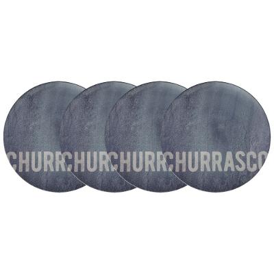 Kit 4 Pratos Tramontina Churrasco Raso 28Cm