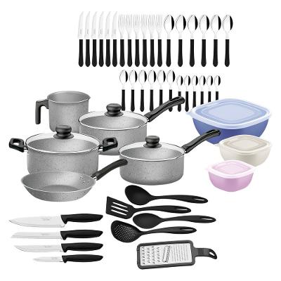 Kit Cozinha Tramontina 47 Peças Cinza