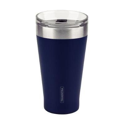 Copo Térmico Tramontina Inox 0,5L Azul Tampa