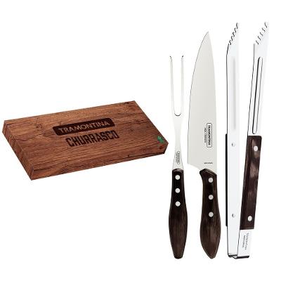 Jogo Churrasco Tramontina Inox 3 Peças