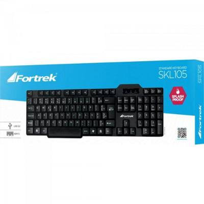 Teclado Standard USB SKL-106 Preto FORTREK