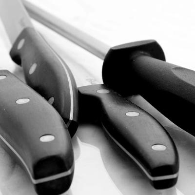Jogo de Facas e Chaira para Churrasco Inox Oster 4 Peças