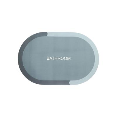 Tapete para Box Banheiro Oval Diatomito 58X38 cm