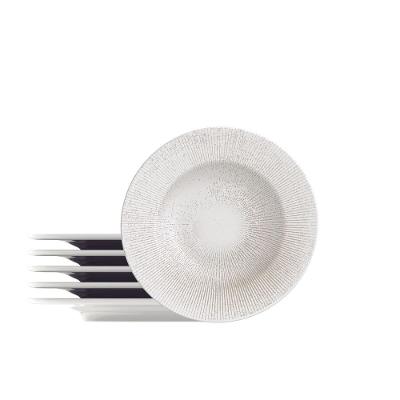 Pratos Sobremesa Tramontina Isabel Porcelana 21cm 6 Peças