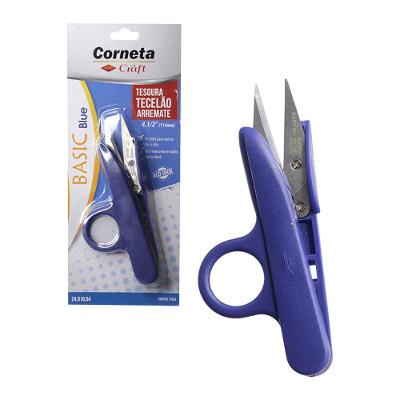 Tesoura Basic Blue Tecelao Corneta