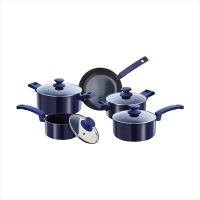 Jogo de Panelas Hauskraft Diamond Azul 5 Peças Alumínio 3mm