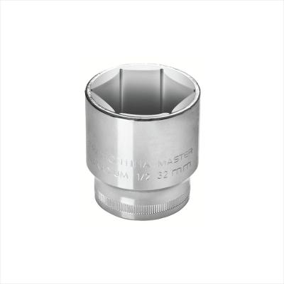 Soquete Sextavado 24 mm - Encaixe 1/2 Tramontina Master em Aço Cromo Vanádio com Acabamento Cromado