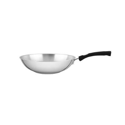 Wok Tramontina Aço Inox S/ Tampa Silicone