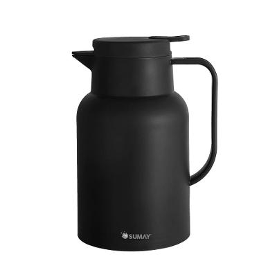 Garrafa Térmica Sumay Veneza 1L Vidro Quente/Frio Preta