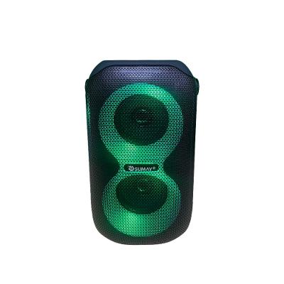 Caixa de Som Sumay Starbox 30W BT USB LED TWS IPX6 Cinza