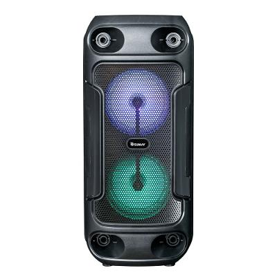 Caixa Som Portátil Sumay Slim Black 80W RMS Bluetooth TWS USB LED