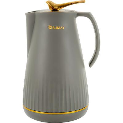 Garrafa Térmica Sumay 1L Ampola Vidro Quente/Frio Cinza Escuro