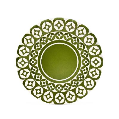 Jogo 6 Pratos Rasos Mosaïque Fetély Vert Mousse 29cm