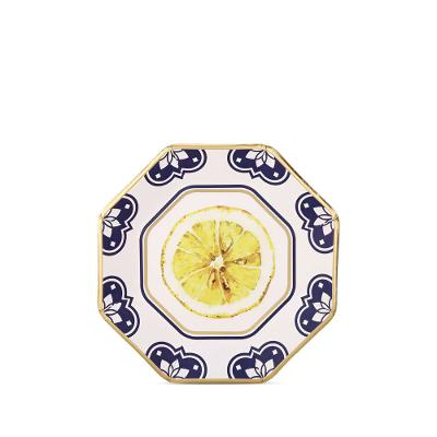 Prato Sobremesa Lemon Blue Fetély 20cm 6 Unidades