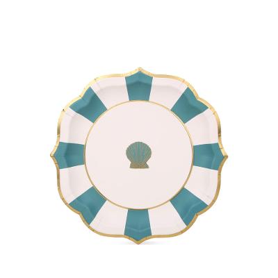 Prato Fundo Luxury Blue Fetély 26cm 6 Unidades