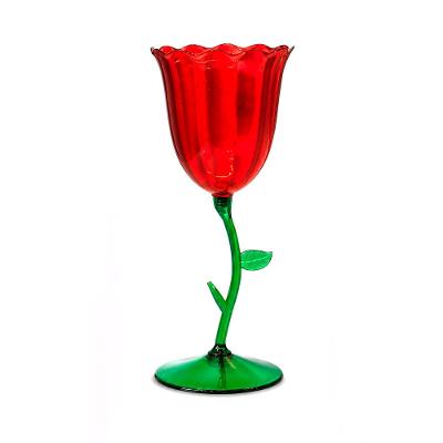 Taças Vinho Floréale Glass Fetély 265ml 4un Green & Red