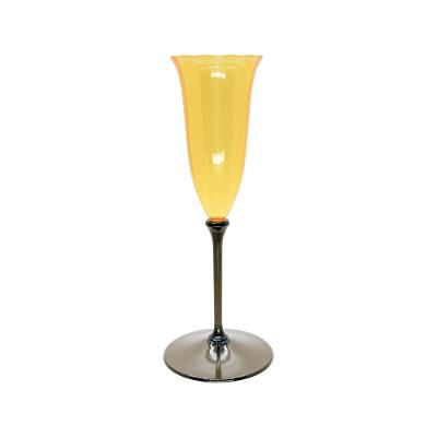 Taças Champagne Lineare Glass Fetély 90ml 4un Black Yellow