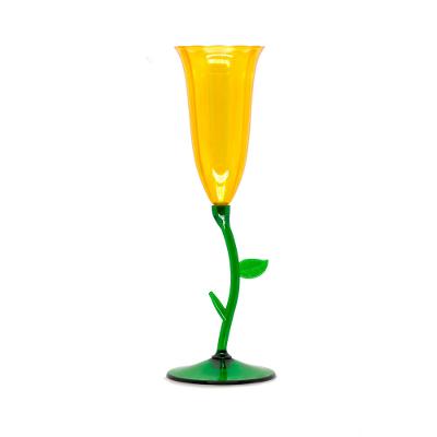 Taças Champagne Floréale Glass Fetély 90ml 4un Green Yellow