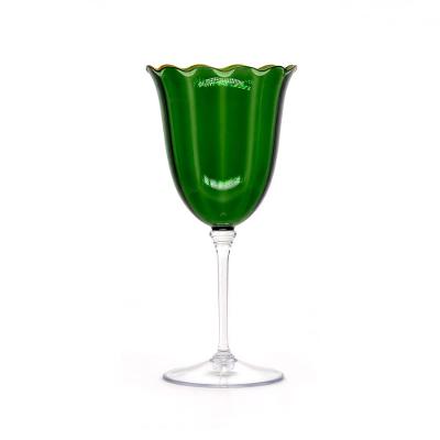 Copos e Taças Vinho Lineare Glass, 260 ml, cor Green & Gold, contém 4un.