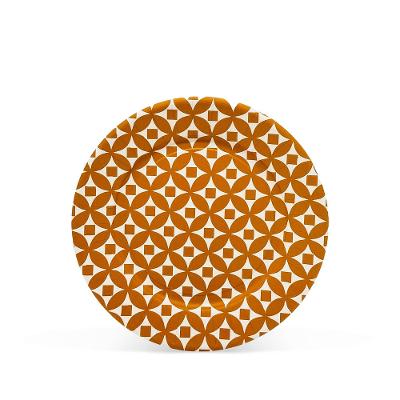 Prato Fundo Mosaïque Fetély 23cm Moutarde 6 Unidades