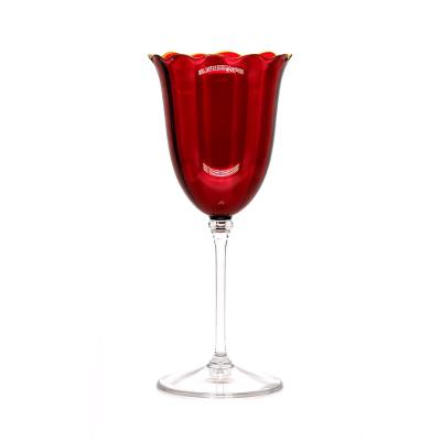 Jogo 4 Taças Vinho Lineare Glass 260ml Bordo Gold Fetély