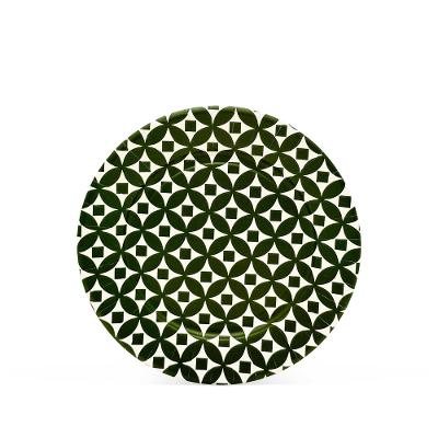 Prato Fundo Mosaïque Fetély 23cm Vert Mousse 6 Unidades