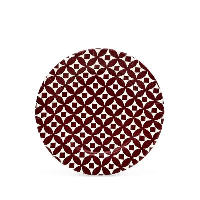 Prato Fundo Mosaïque Fetély 23cm Bordeaux 6 Unidades