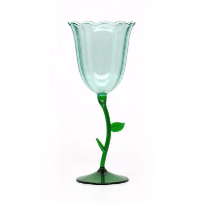 Taças Vinho Floréale Glass Fetély 265ml 4un Green & Blue