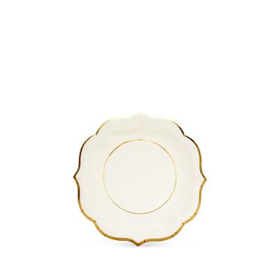 Prato Bowl Piacera Fetély 15cm Branco e Dourado 6 Unidades