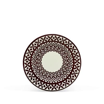 Prato Sobremesa Mosaïque Fetély 18cm Bordeaux 6 Unidades