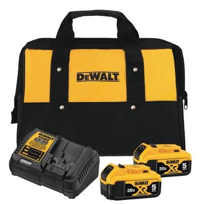 Kit 2 Baterias 5Ah 20V C/Carregad+Bolsa Dewalt