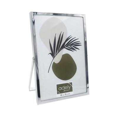 Porta Retrato Inox 10x15cm Prata Adely Decor