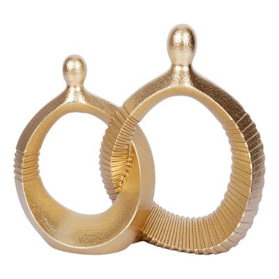 Estatueta Duo Adely Decor Dourada 20,2x9,4x17,8 cm