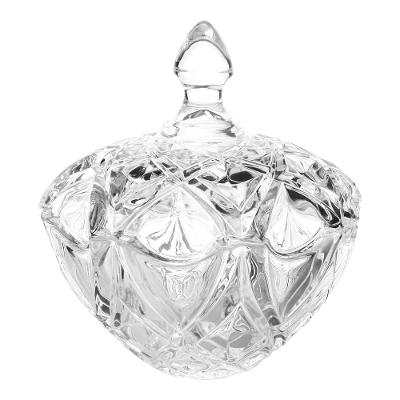 Potiche com Tampa ADELY CRYSTAL 18x18x19cm Transparente