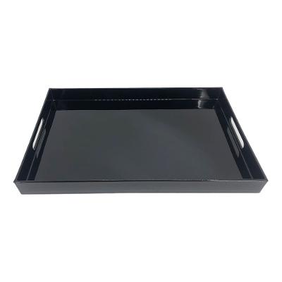 Bandeja Retangular 46x30x4cm Adely Decor Preta