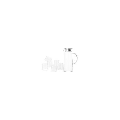 Jogo Jarra 1,4L e 6 Copos 320ml Borosilicato Zahav