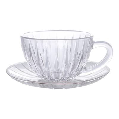 Jogo 6 Xícaras com Pires 210ml Porcelana Adely Crystal