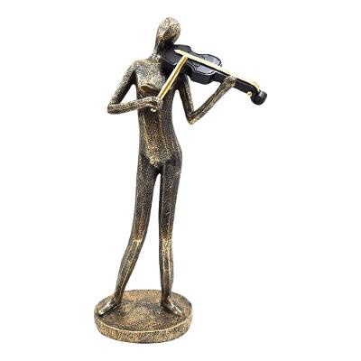 Estatueta Violinista Adely Decor 16x7,5x28,5cm