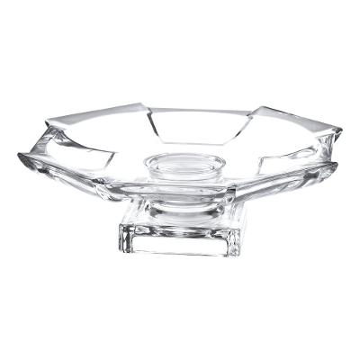 Centro de Mesa com Pé Adely Crystal 32,5x10cm