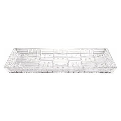 Bandeja Retangular de Vidro 34,5x18,5cm Adely Crystal T6