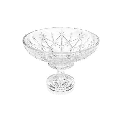 Centro de Mesa com Pé Adely Crystal 24x31,5cm Transparente